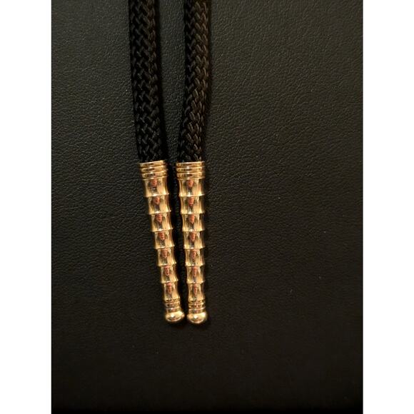 Swank Personalized 'Ed' Two Toned Metal Bolo Tie - Picture 4 of 6